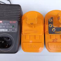 Coppia batterie Ryobi ONE+ 18V con carica batterie