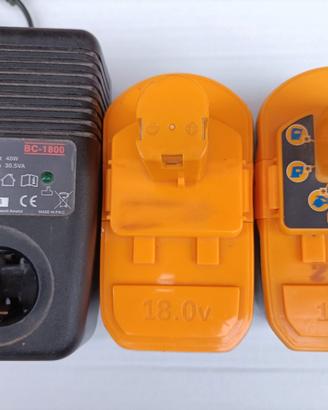Coppia batterie Ryobi ONE+ 18V con carica batterie