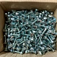 Bulloni a testa tonda con dado zincati M6*30mm