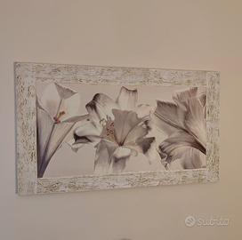 Quadro decorativo raffigurante gigli bianchi
