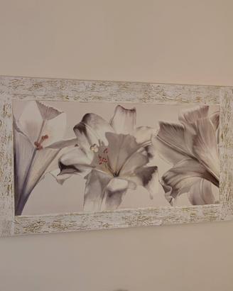 Quadro decorativo raffigurante gigli bianchi