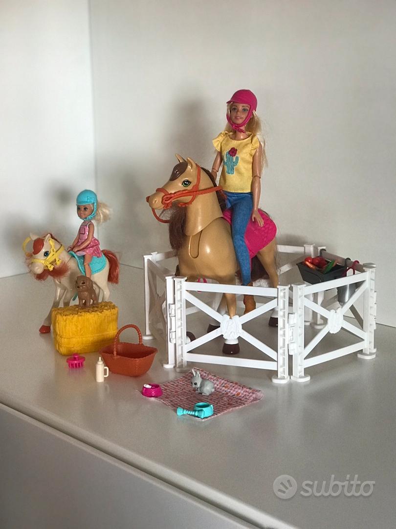 Barbie Ranch di Barbie e Chelsea, Playset Giocattolo con Due Bambole,  Cavalli e Accessori