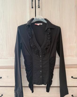 Camicia nera super femminile taglia S