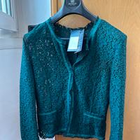 Giacca pizzo verde scuro Rinascimento