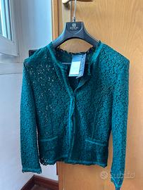 Giacca pizzo verde scuro Rinascimento