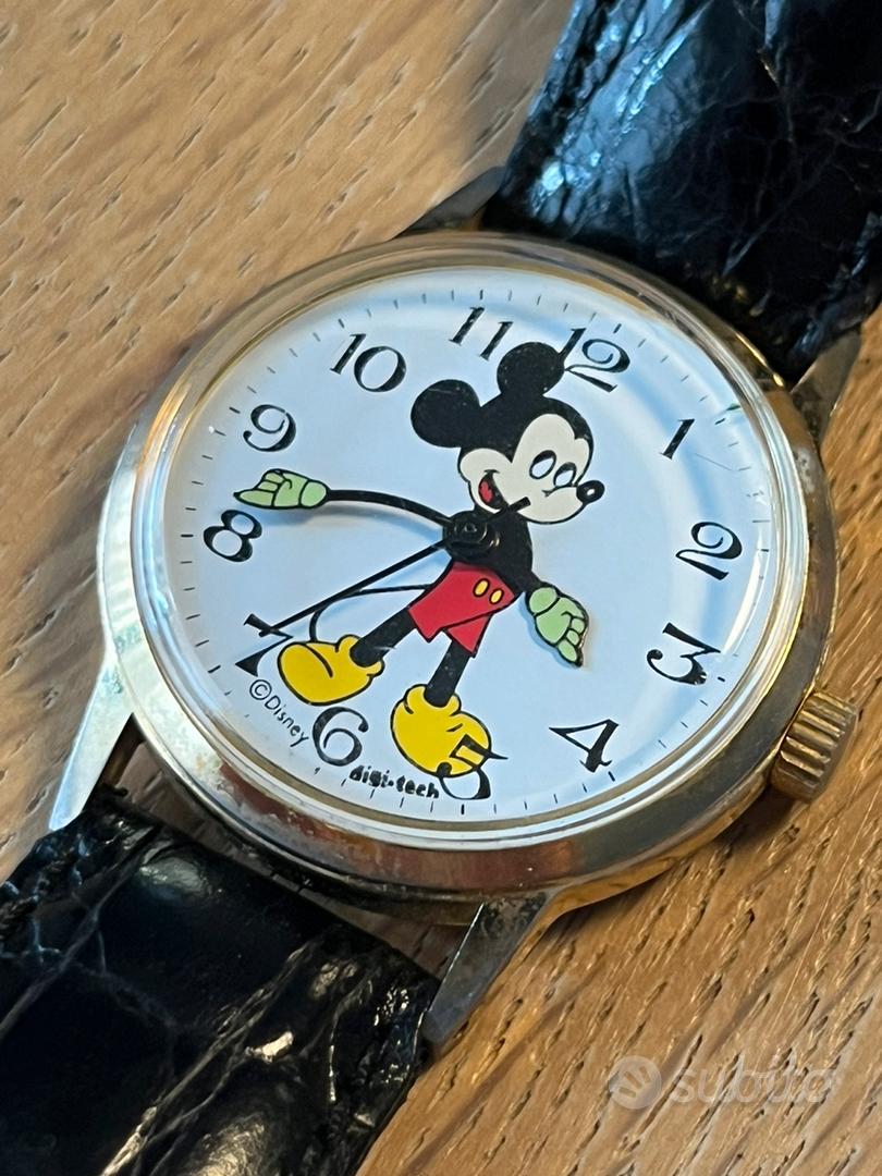 Orologio Mickey Mouse Vintage Meccanico Manuale Collezionismo In