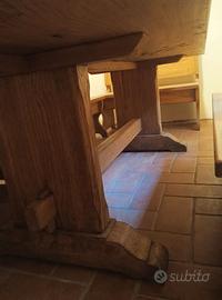 Tavolo in larice massello 16 posti con cassapanca