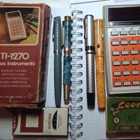 Penne stilografiche, astuccio e mine