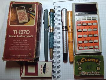 Penne stilografiche, astuccio e mine