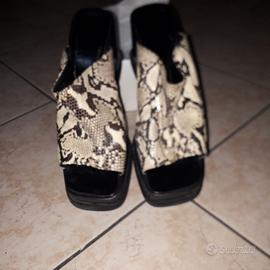 CIABATTE DA DONNA IN VERA PELLE DI PITONE