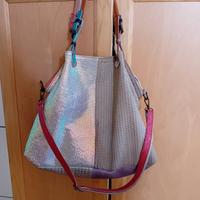 Borsa a spalla in pelle patchwork