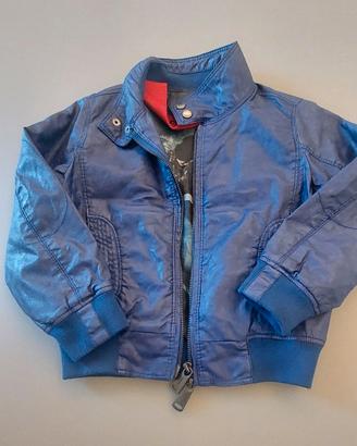 Giacca Pelle blu bambino