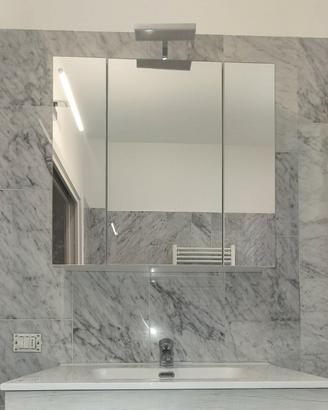Specchiera bagno contenitore illuminata