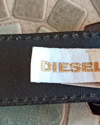 Diesel Cintura in pelle nera