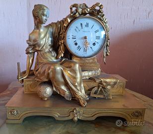 Orologio camino bronzo dorato Luigi XVI Collection