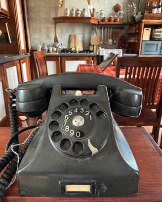 Telefono Vintage in Bachelite Nera Anni 40/50