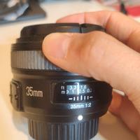 Obiettivo Yongnuo 35 mm f 2 per Nikon