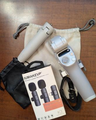 Kit Video Smartphone: Gimbal + Microfoni Wireless