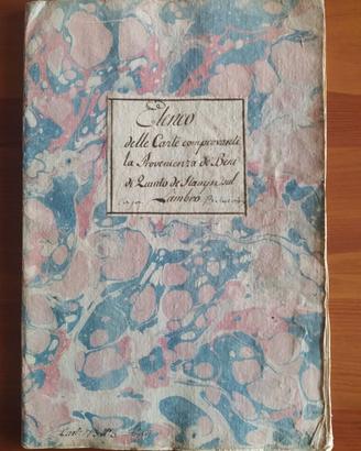 Manoscritto atti e documenti beni Quinto de Stampi
