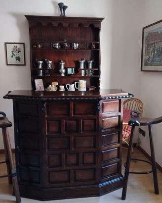 Mobile bar in legno massello di castagno