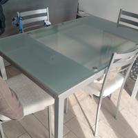 Tavolo 120 x 80 fac simile calligaris + 4 sedie