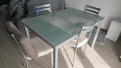 Tavolo 120 x 80 fac simile calligaris + 4 sedie