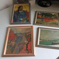 Lotto 4 stampe Paul Gauguin 20x30 con cornice