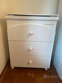Lettino + cassettiera Foppapedretti con fasciatoio
