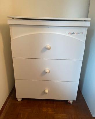 Lettino + cassettiera Foppapedretti con fasciatoio