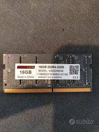 RAM 16GB SODIMM DDR4 3200mHz