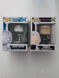 Lotto 2 funko pop silver surfer cable 563 314