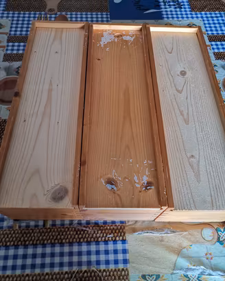3 scatole di legno per vini spumanti liquori hobby