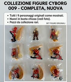 Lotto Gashapon Cyborg 009 PVC Bandai - 11 Pezzi