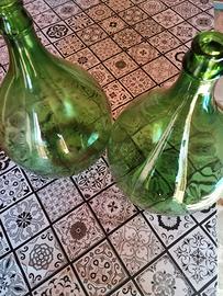 damigiane verde in vetro +2