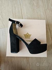 Sandalo Francesco Milano in suede nero