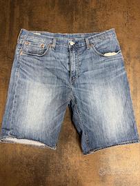 Pantaloni Corti Jeans Levi's 405 Shorts W33 Blu