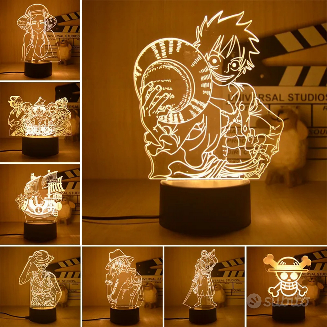 ONE PIECE LAMPADA LED 3D altezza 18Cm - Arredamento e Casalinghi