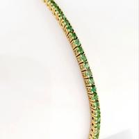 Bracciale Tenni Oro Giallo con Smeraldo ct 3,10