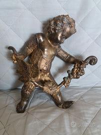 COPPIA DI PUTTINI IN BRONZO + (CAPOLETTO)