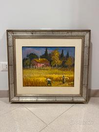 Dipinto olio su tela antico