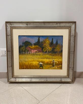 Dipinto olio su tela antico