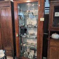 vetrina bassano a 5 ripiani in vetro e legno 