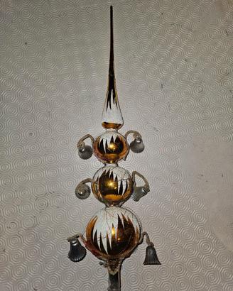 Puntale per albero di Natale antico in vetro