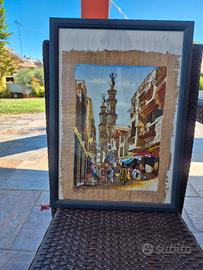Quadro incorniciato con papiro