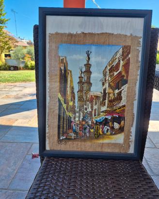 Quadro incorniciato con papiro