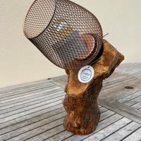 Lampada in legno d’olivo artigianale