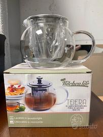 Teiera in vetro nuova