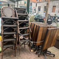 Tavoli e sedie per dehor