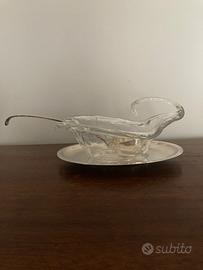 Salsiera in silver e vetro