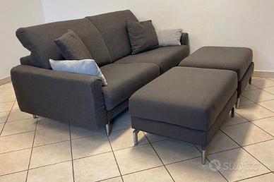 Divano SAMOA 3 Posti Maxi+ 2 Pouf + 4 cuscini